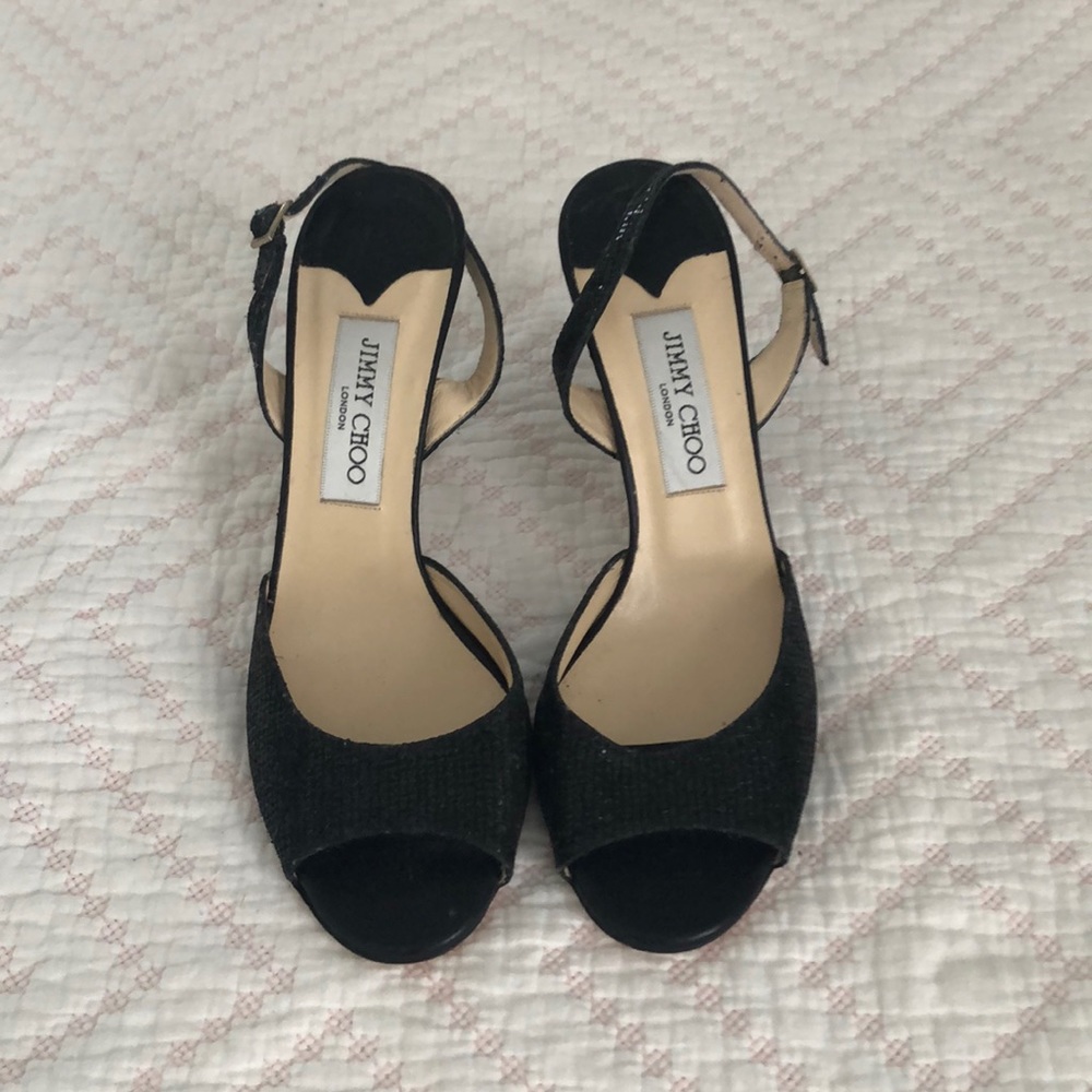 Size 39 Black jimmy choo slingbacks
